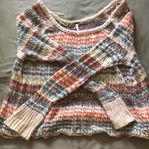 Free people crocheted sweater.